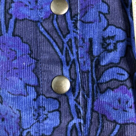 TOPSHOP Blue Corduroy Miniskirt 6 - Picture 7 of 8
